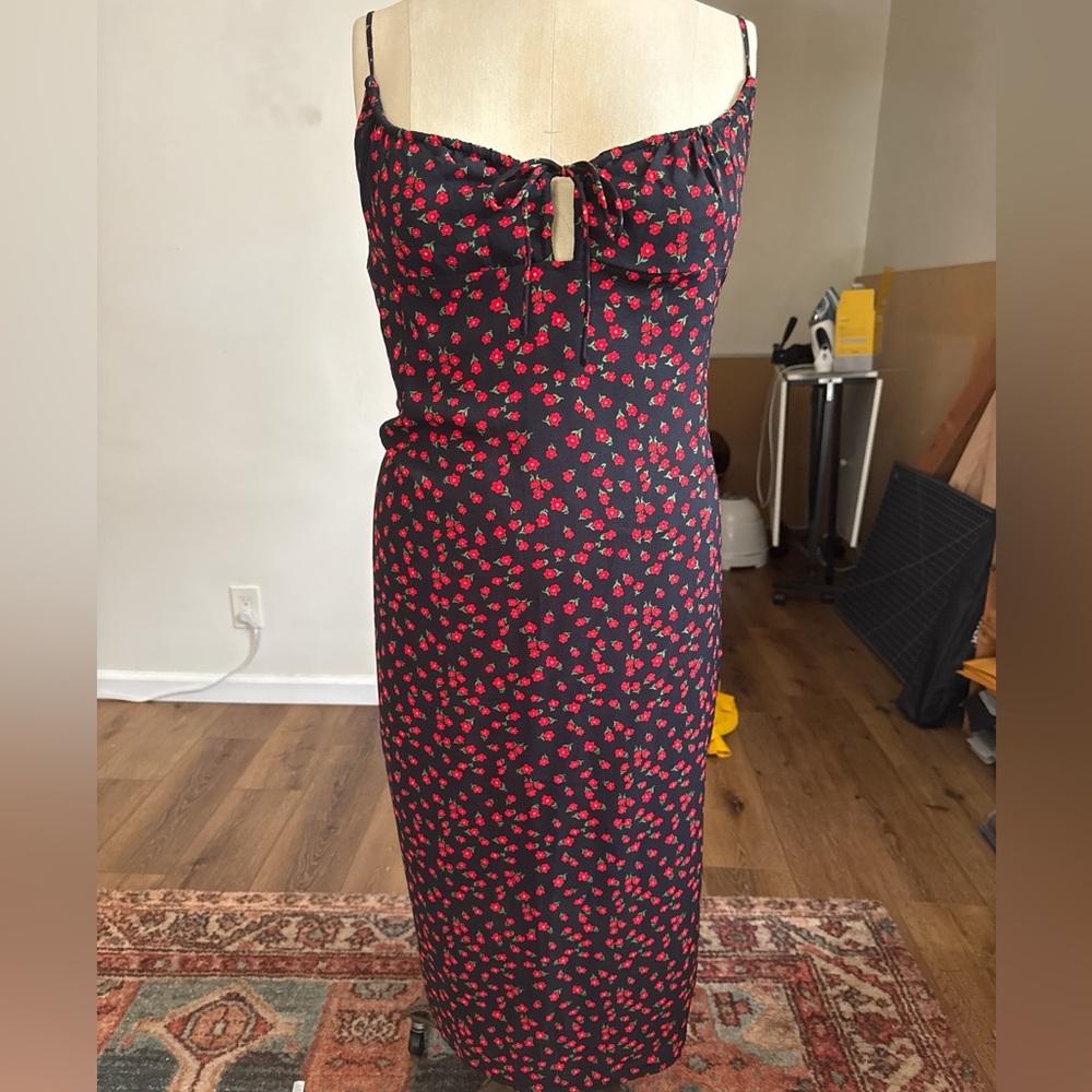 Princess Polly Floral Black and Red dress